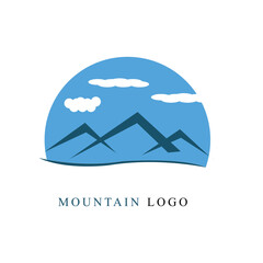 Vector mountain logo design template