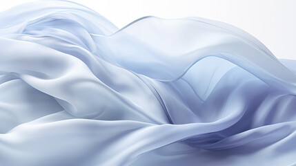 Obraz premium Illustration of a abstract background beautiful,thin blue fabric in folds. Generative AI.
