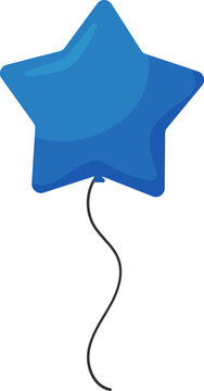 4th of July Balloon, blue star