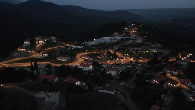Evening view of the city of Lachin, Karabakh region, Republic of Azerbaijan