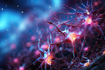 Obraz premium Electrifying AI Neural Harmony, created with Generative Al technology.