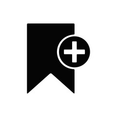 Obraz premium add bookmark SVG File, Black Symbol, Vector, Icon