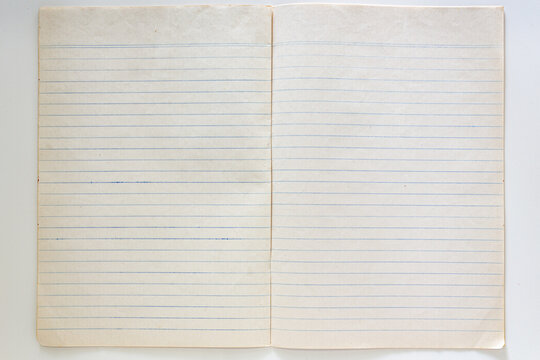 Old vintage open lined paper background