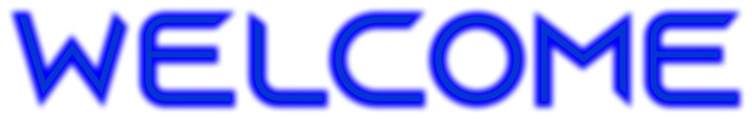 welcome text effect, blue color