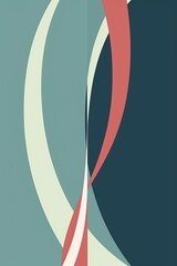 Abstract shapes poster with natural curves made using generative ai tools - 618495753