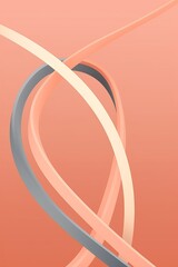 Abstract shapes poster with natural curves made using generative ai tools - 618495770