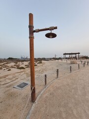 beach light in Abu Dhabi, Uae.