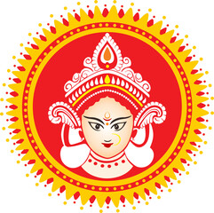 Durga Puja Elements with Maa Durga