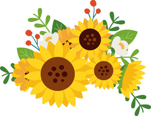 Sunflowers, Fall, Flower arrangement