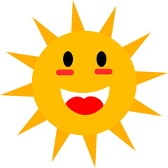 Kawaii sun illustration