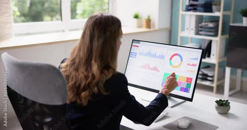 Poster financial business analytics data dashboard