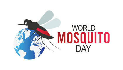 Mosquito Vector, World Mosquito Day. vector illustration. banner, Holiday, poster, card and background design.
