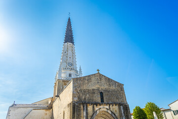 Western side of the Saint-Etienne church of Ars-en-Ré, France 