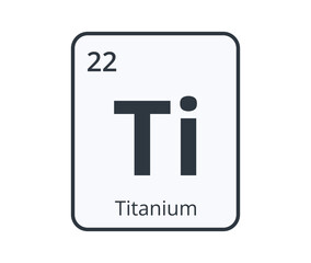 Titanium Chemical Element Graphic for Science Designs.

