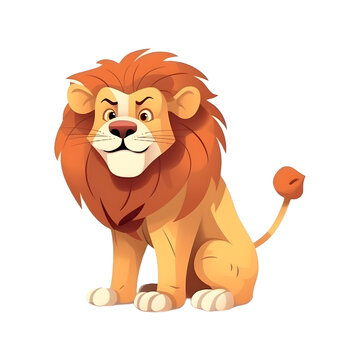 lion cartoon made by midjeorney