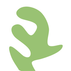 Abstract Green  Coral Shape