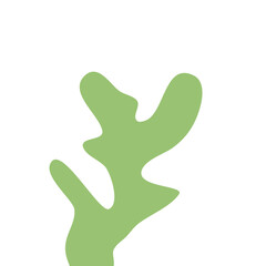 Abstract Green  Coral Shape