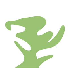 Abstract Green  Coral Shape