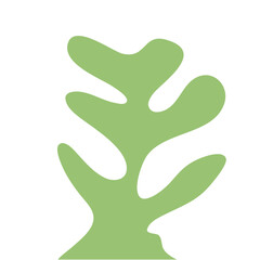 Abstract Green  Coral Shape