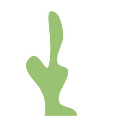 Abstract Green  Coral Shape