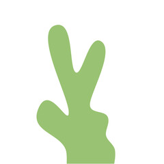 Abstract Green  Coral Shape