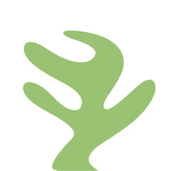 Abstract Green  Coral Shape