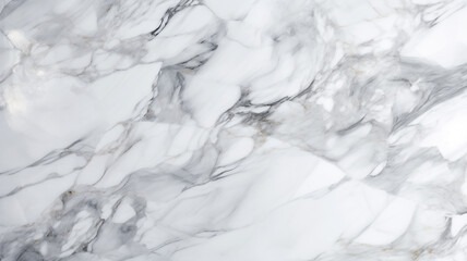 White marble texture background, AI generated.