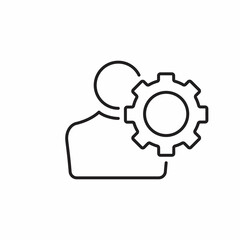 Linear administrator icon from Human resources outline collection. Thin line administrator icon isolated on white background. administrator trendy illustration