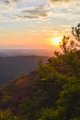 Summer sunset at Coopers Rock Overlook