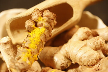 Ginger Roots on a dark background.