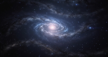 Obraz premium Solar system, wormhole and universe space vortex in dark sky for astrology black hole, stars and science research. Ai generated, spiral and dimension tunnel of explosion, cosmic creation and big bang