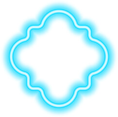 Ramadan islamic frame. Neon arch shape. Muslim window. Arabian bright template.