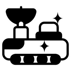 moon rover glyph icon