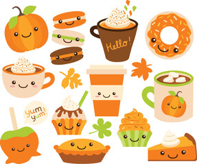 Pumpkin Spice, Fall, Autumn, Treats, Coffee, donuts