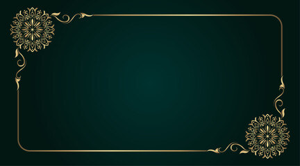 floral ornament frame and mandala