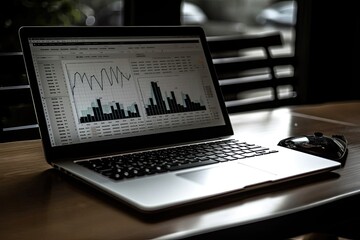 Computer Financial Data Analysis Background Generative AI