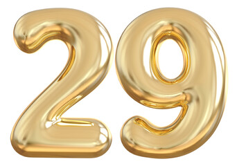 29 Number Gold Balloon