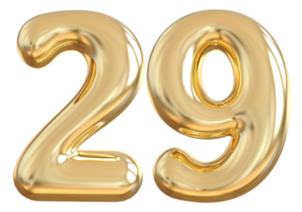 29 Number Gold Balloon