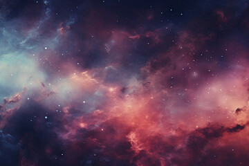 Nebula galaxy night sky background banner or wallpaper
