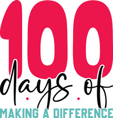 100 days of school svg design