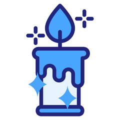 candle blue icon