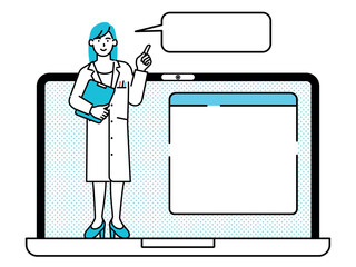 A doctor standing up front and explaining