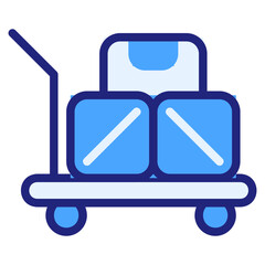 trolley blue icon
