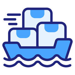 shipping blue icon