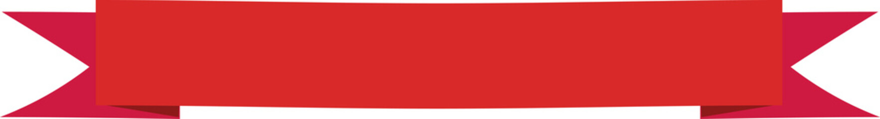 Isolated illustration of premium red ribbon flag band for graphic template of sales, advertise, badge, big sale, discount