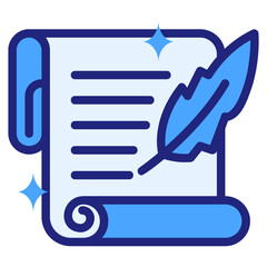 Script blue icon