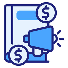 Marketing blue icon
