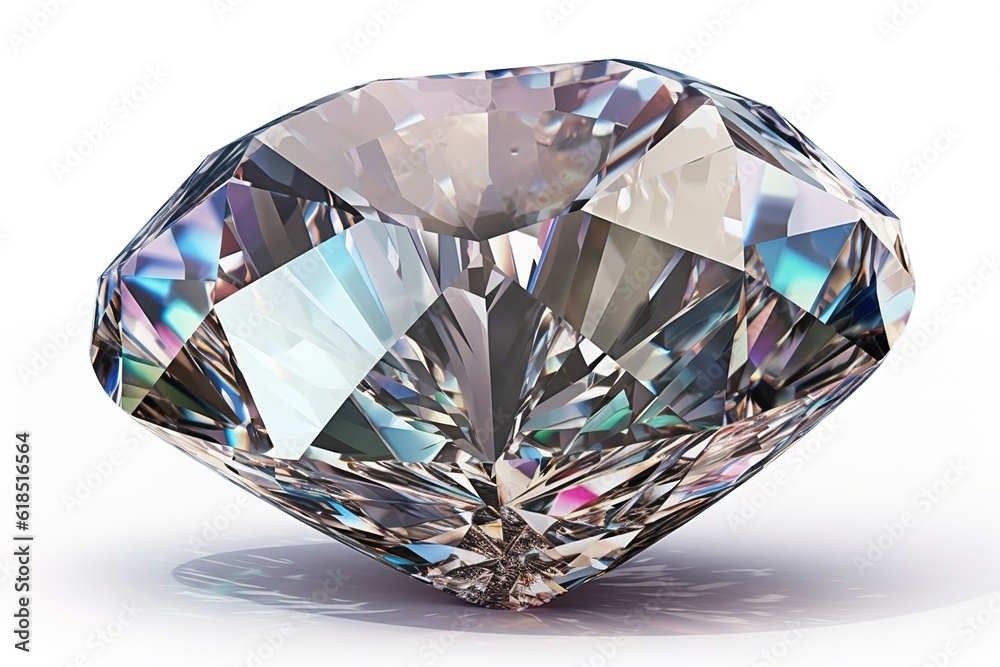 Poster diamond cut isolated on white background. generated by ai