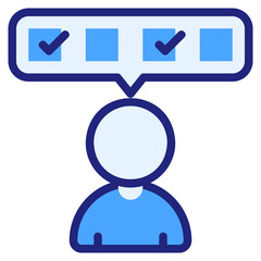 survey blue icon