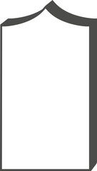 Ramadan minimal Y2K frame. Islamic boho arch. Aesthetic modern element for post and card. Outline minimalistic decorative template